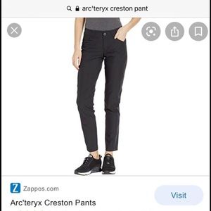 Arc’teryx Creston pants women size 2 black BNWT